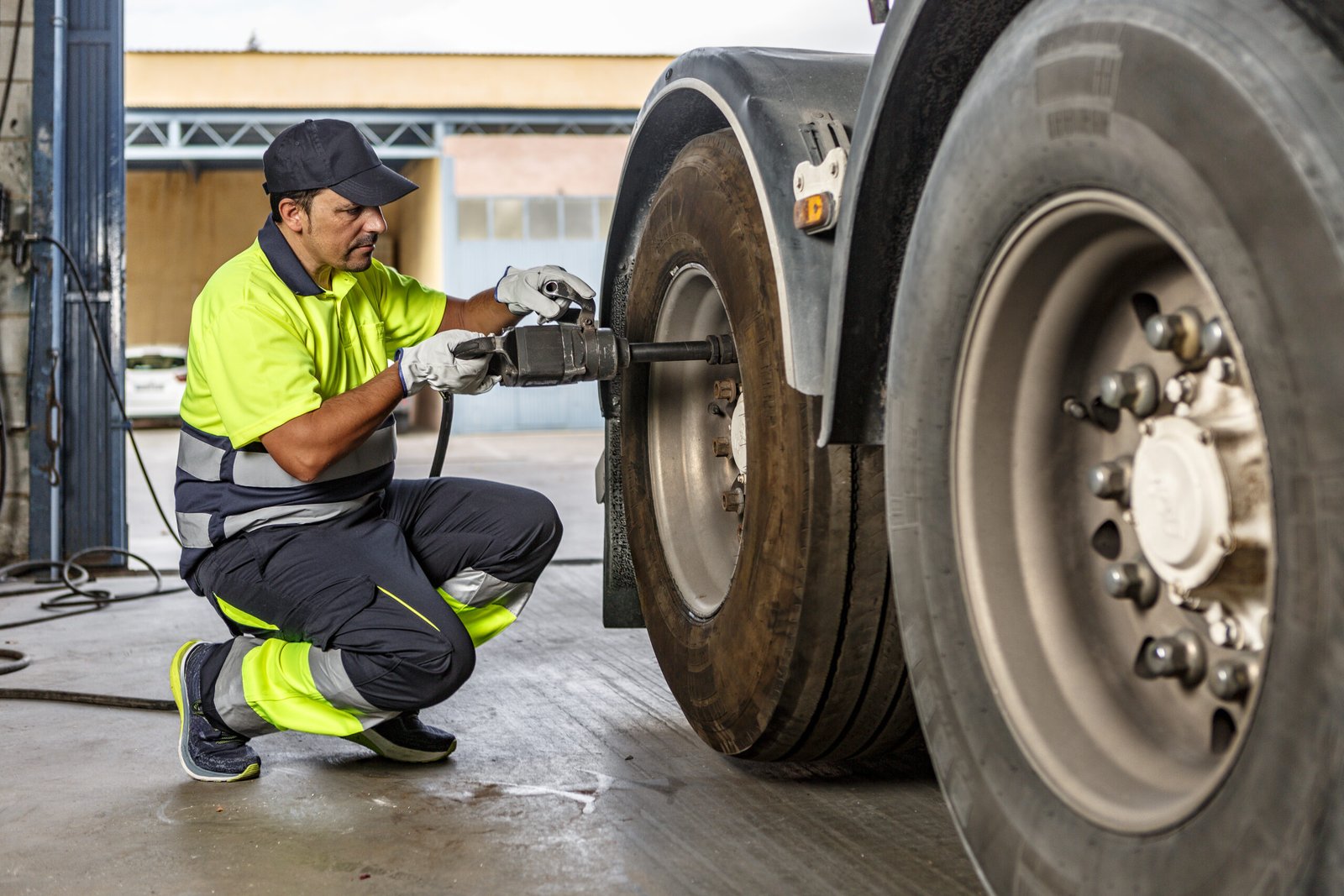 Tire and road service for Port of Seattle container haulers